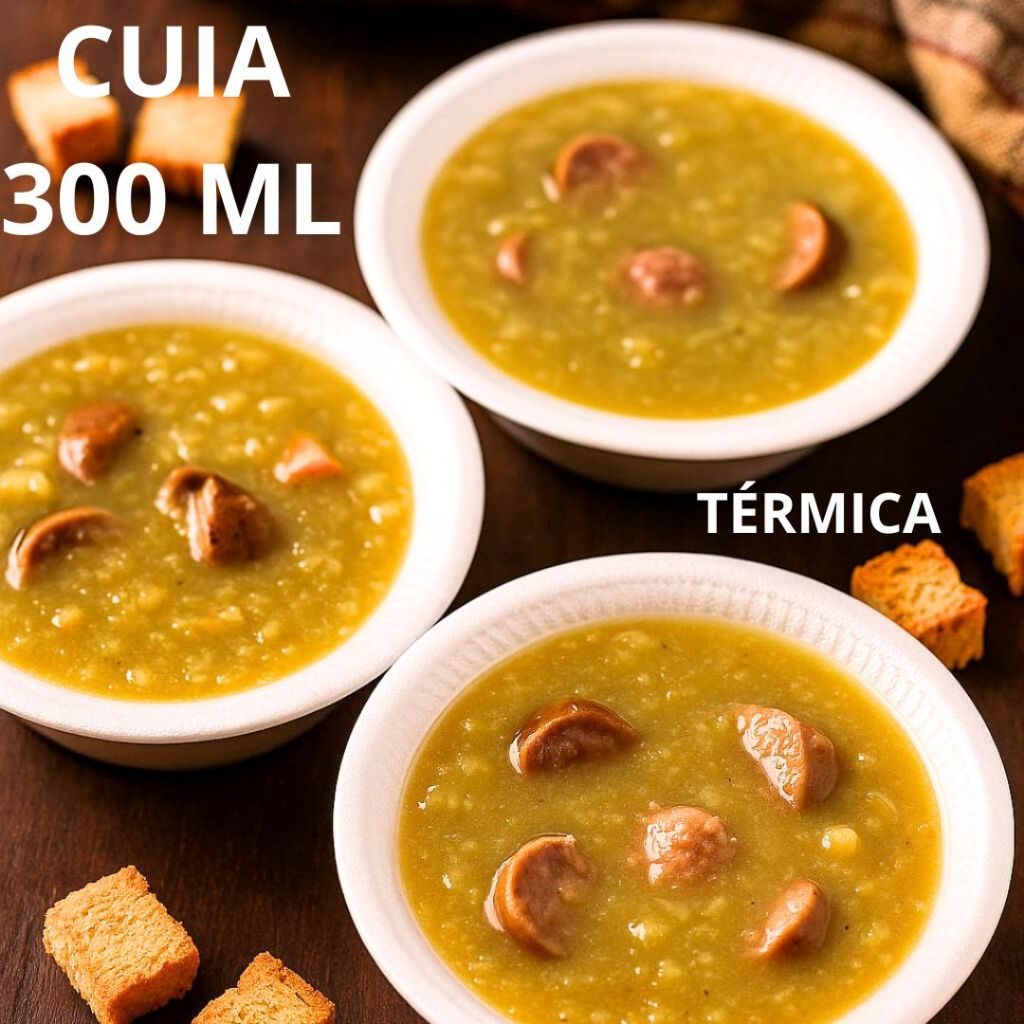 Cumbuca Funda de Isopor 300ml Branca C/100 Unidades