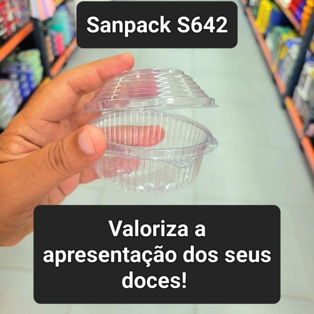 S642 Embalagem Para Doce E Salgado Alta Pote Redondo Com Tampa Brigadeiro Pet 30 50 70 90 Unidades