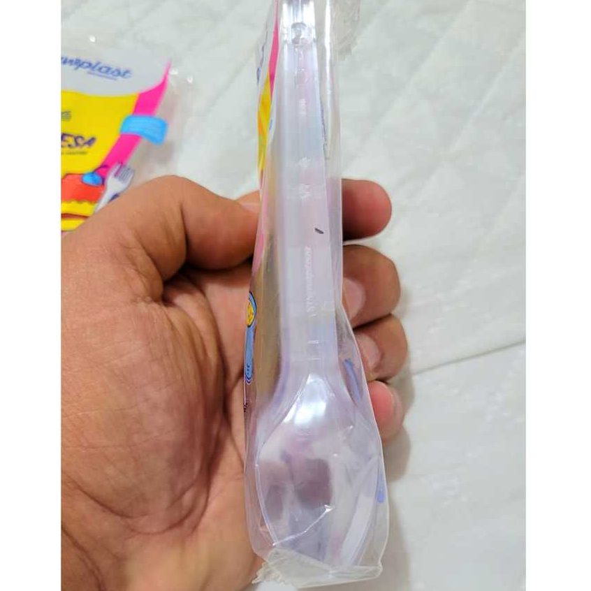 Colher de Sobremesa Descartável Cristal Resistente Para Bolo Pudim Sorvete 100 200 300 Unidades