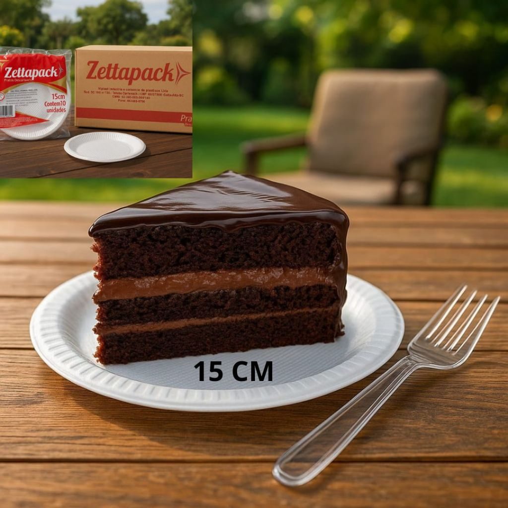 Pratinho 15 cm Para Bolo Sobremesa Prato de Torta Salgadinho Pudim Docinho Descartável