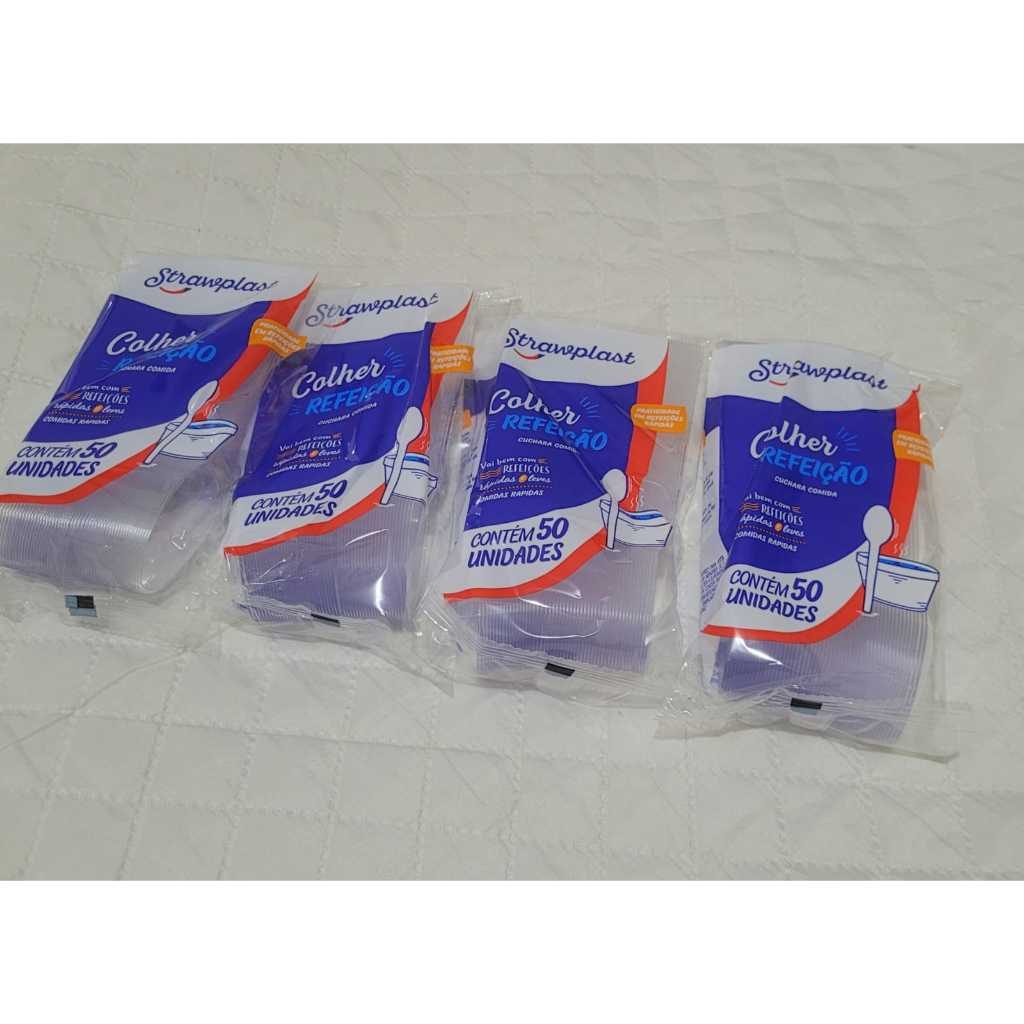 Kit Colher Descartável Refeição - Talher Para Caldo Sopa 400 600 unidades