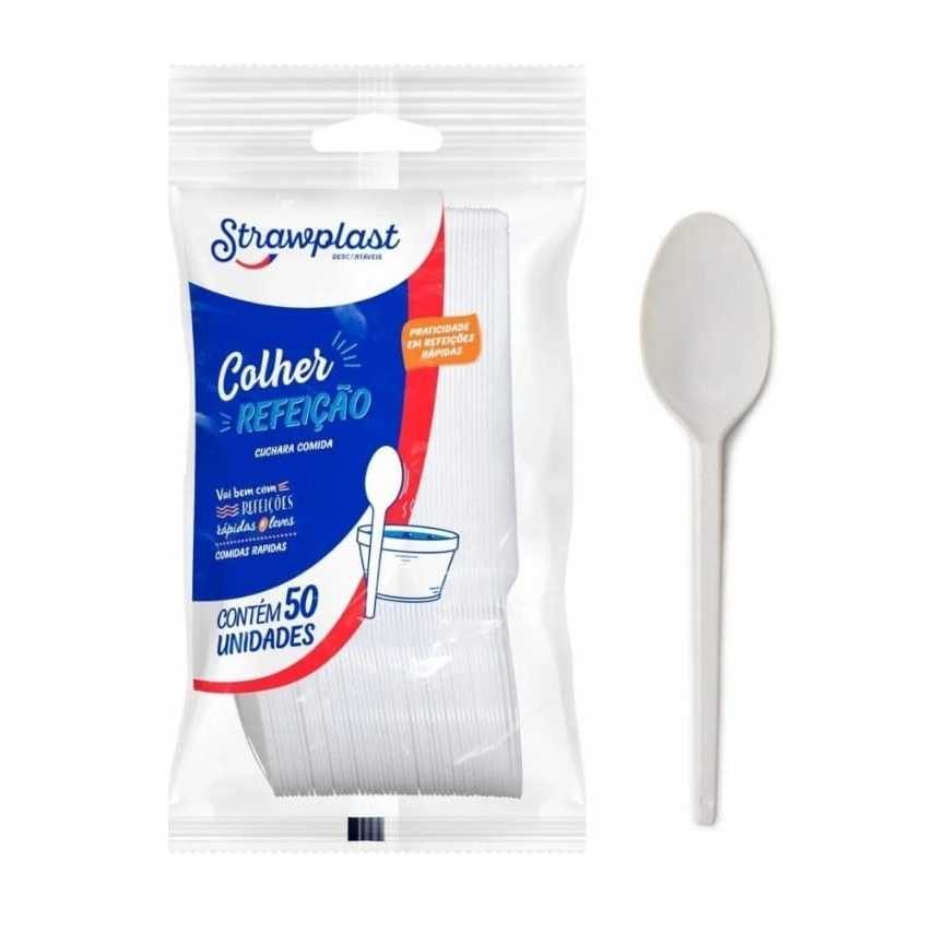 Kit Colher Descartável Refeição - Talher Para Caldo Sopa 200 unidades