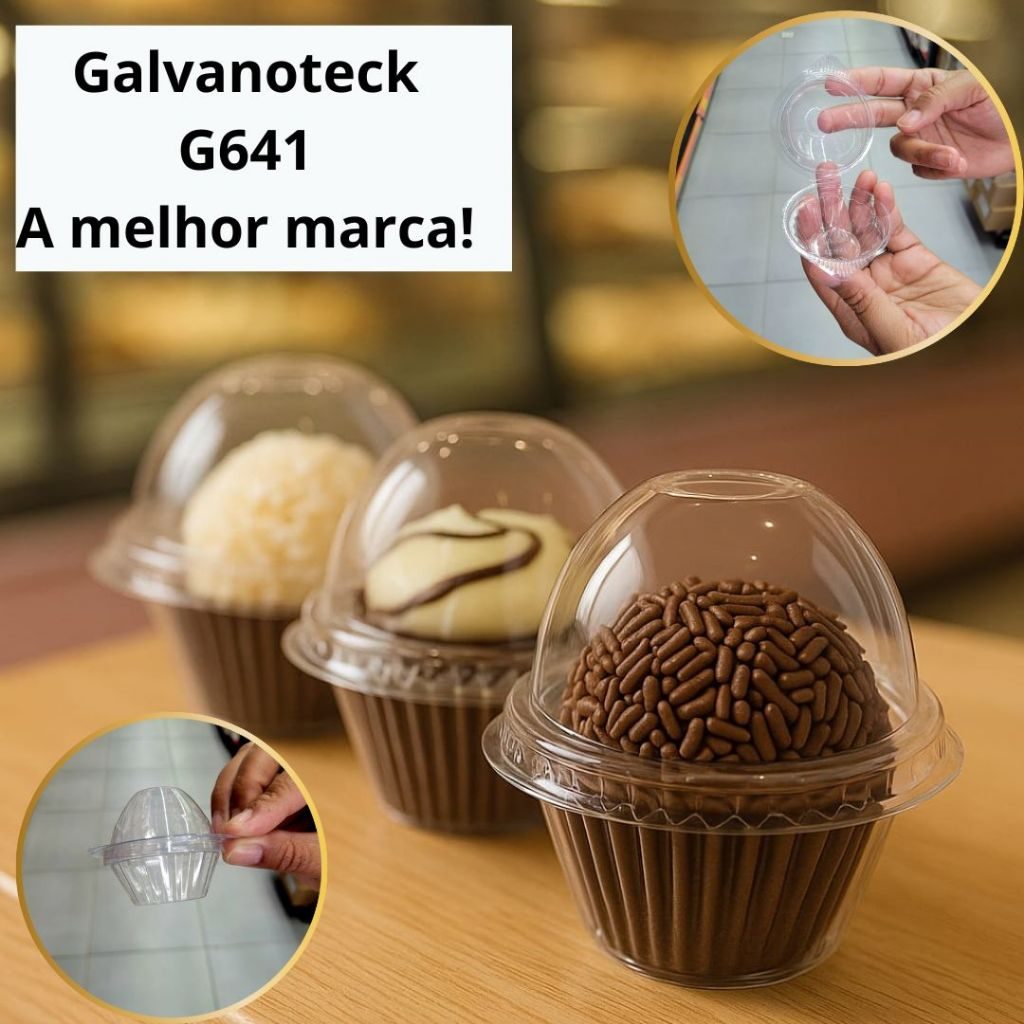 Embalagem Para Brigadeiro Docinho Individual Blister Descartável Unitário Galvanotek G641