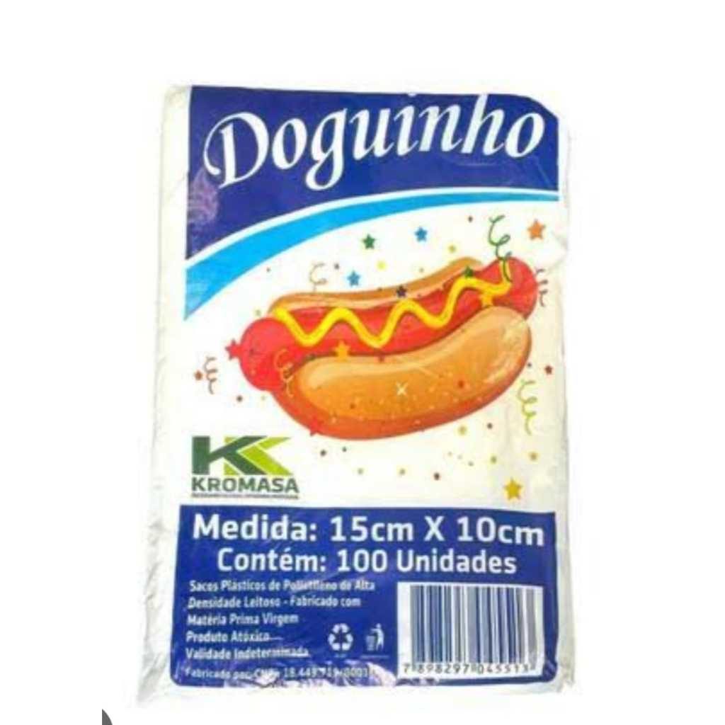 Saco Plástico para Lanche Hot Dog Cachorro Quente Branco 500 - 1000 UN